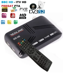 Redline S55 HD FreeSat Sky BBC DVB-S/S2/ Satellite Set Top Box PVR BT Remote WiF