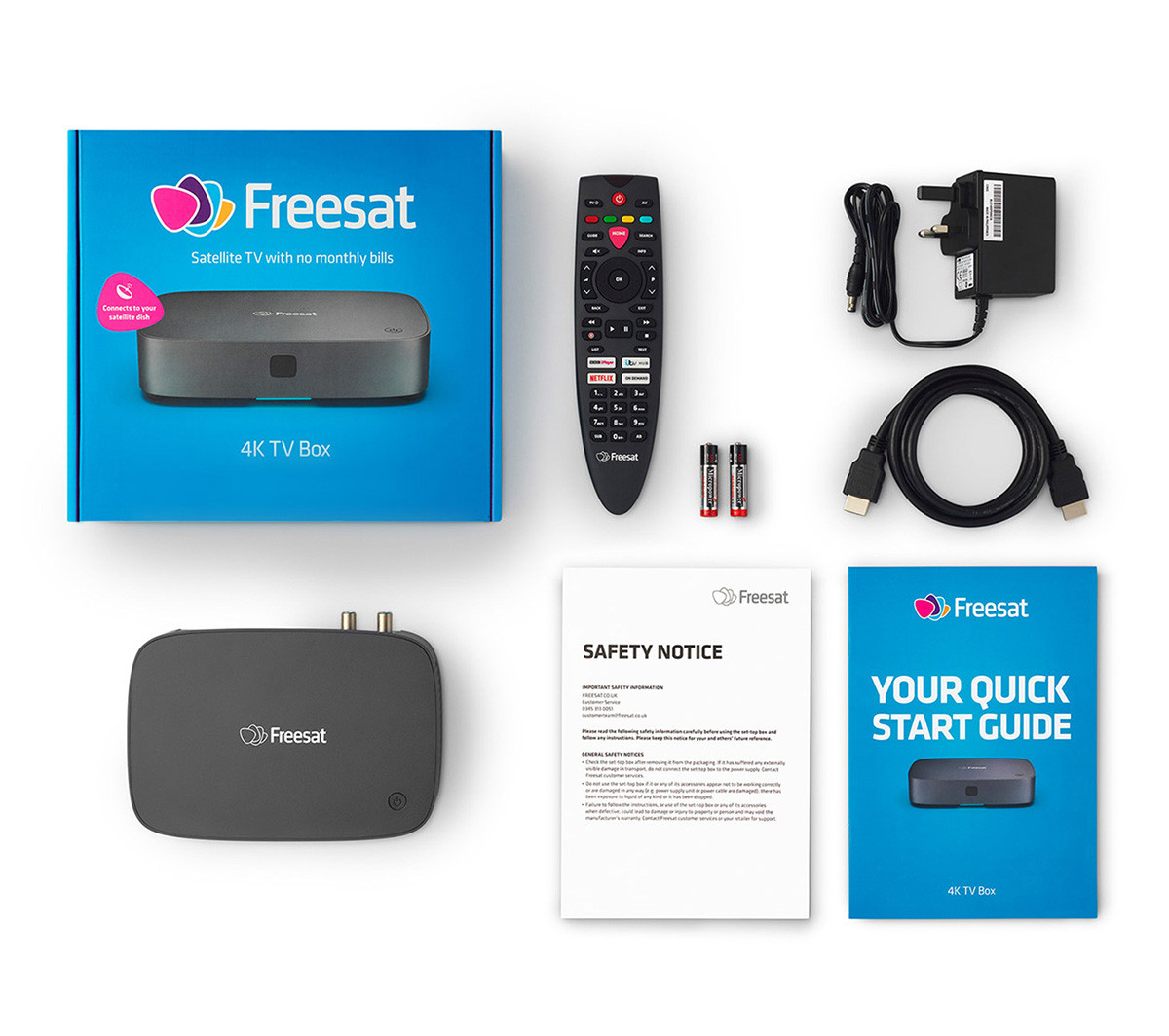 FREESAT UHD-X Smart 4K Ultra HD Set Top Box (non-record) Grade-A