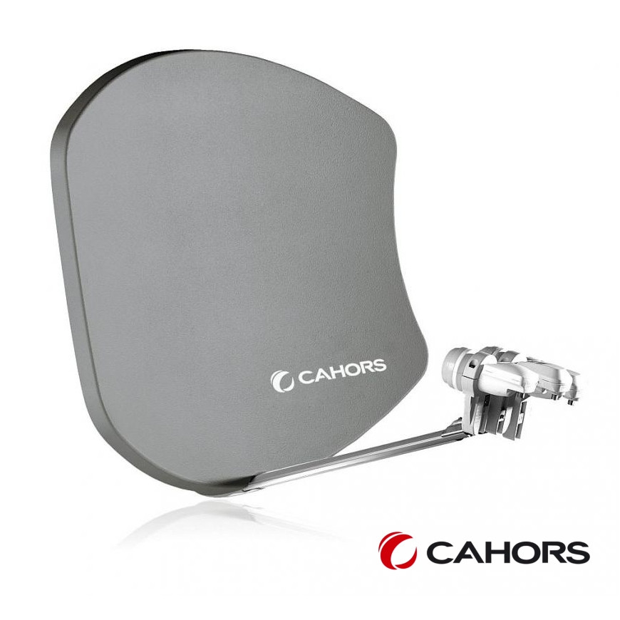 Cahors BISAT G2 75cm Fibreglass SMC Dual Feed Satellite Dish Grey