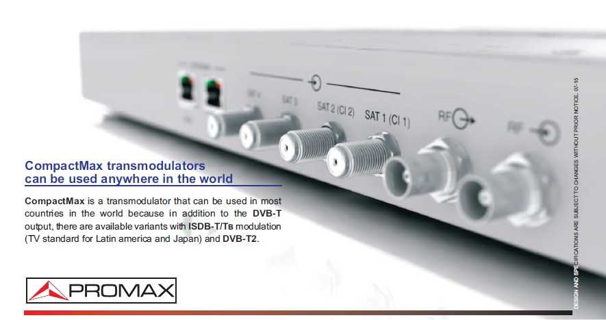 CompactMax-1: DVB-S/S2 to DVB-T Transmodulator with Common Interface