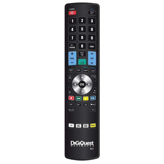 Digiquest 3in1 Universal Remote Control