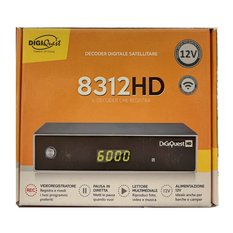 Digiquest 8312 HD Digital Satellite Receiver 1080P PVR Ready