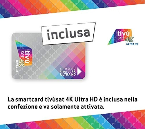 Tivusat Digiquest Q90 Official 4K UHD Italian Receiver and Card