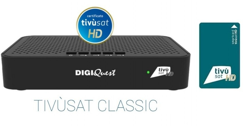 Tivusat Digiquest Classic Q10 Official HD Italian Receiver and Card