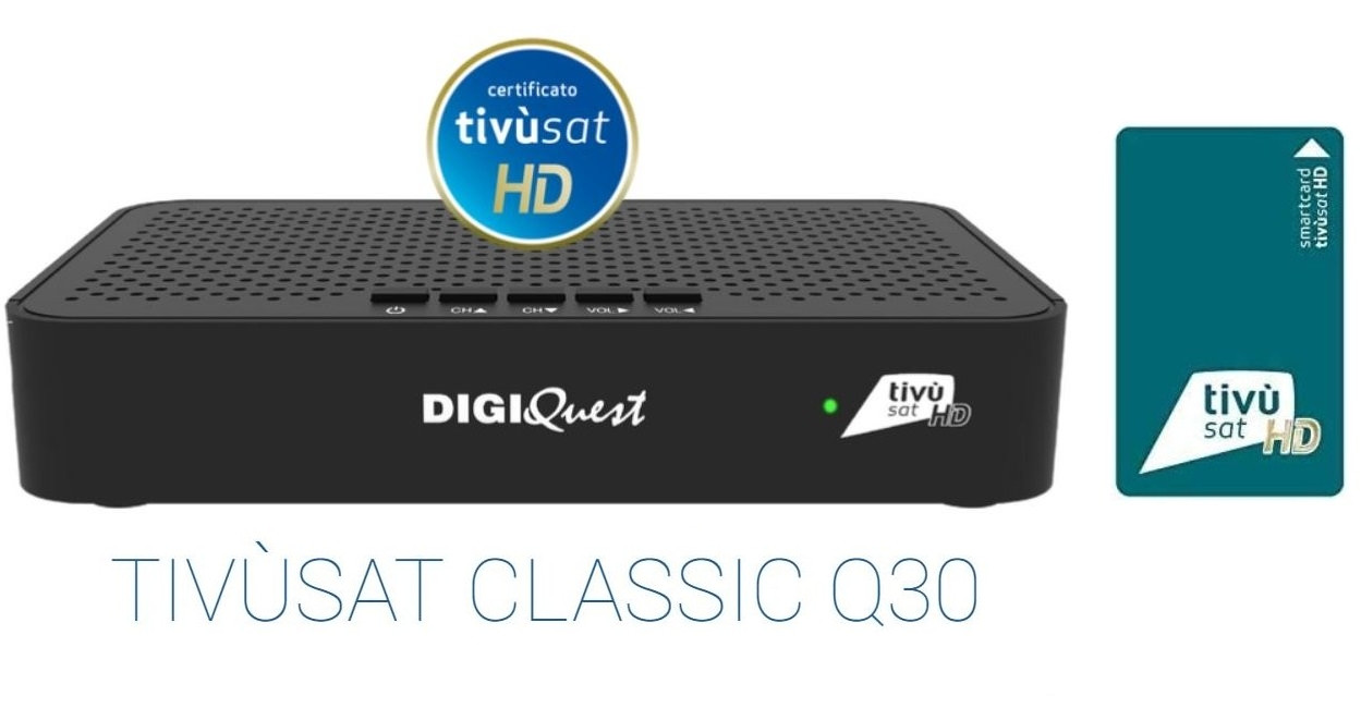 Tivusat Digiquest Classic Q30 Official HD Italian Receiver and Card