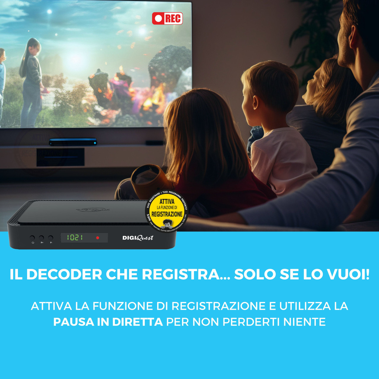 Tivusat Digiquest Q99 Official 4K UHD Italian Receiver and Card