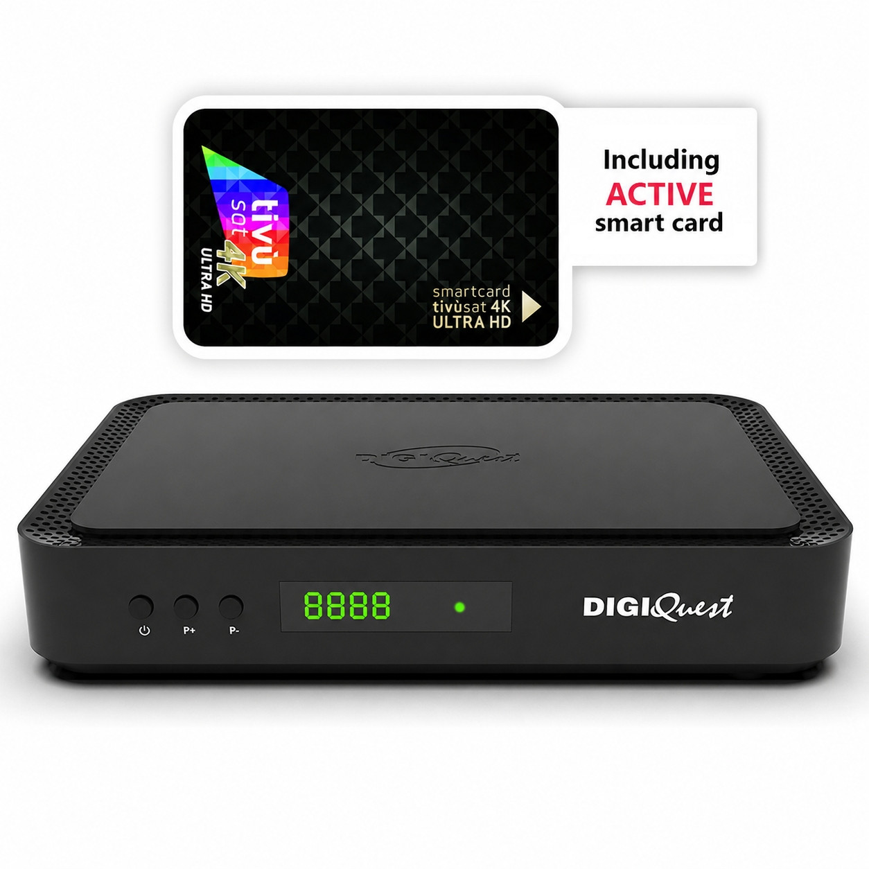 Tivusat Digiquest Q99 Official 4K UHD Italian Receiver and Card