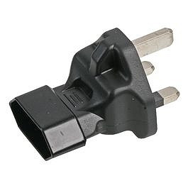 Euro Socket to UK Plug Adaptor (Black)