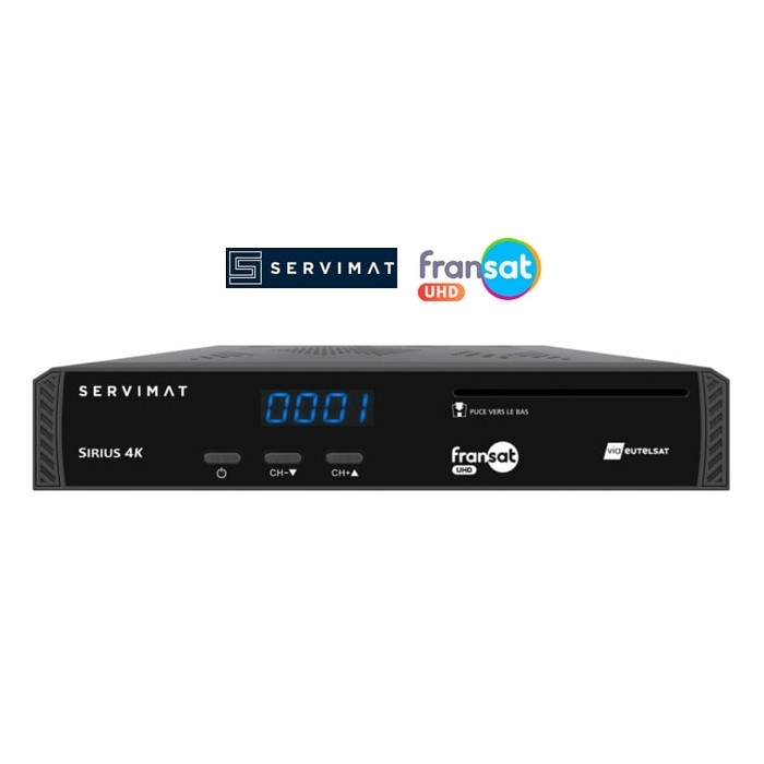 Fransat UHD Servimat SIRIUS 4K French Digital TV Receiver and Card