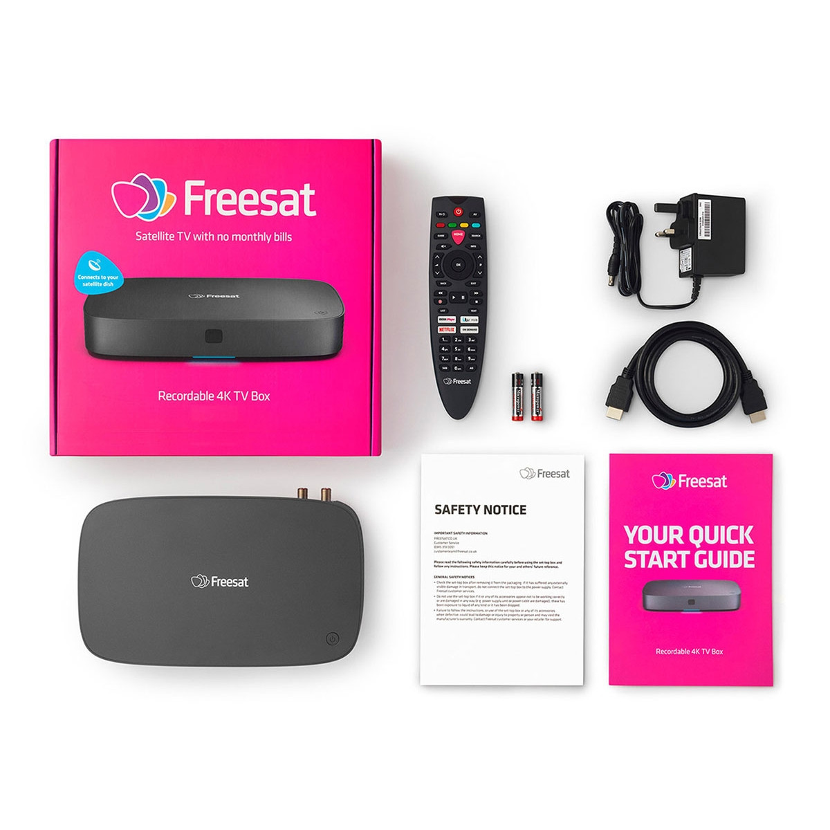 FREESAT UHD-4X Smart 4K Ultra HD Digital TV Recorder 1TB Grade-A