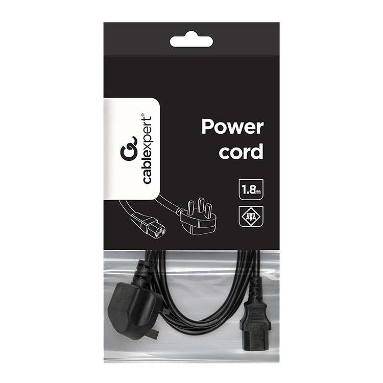Cablexpert Power Cord UK Plug to C13 Socket 5A 6FT by Gembird