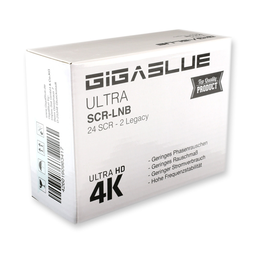 Gigablue Ultra SCR-LNB Unicable 24 User with 2 Legacy Output 0.2dB