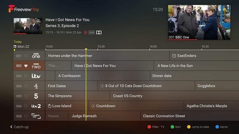 Humax Aura 4K Android TV Recorder with Freeview Play 2TB