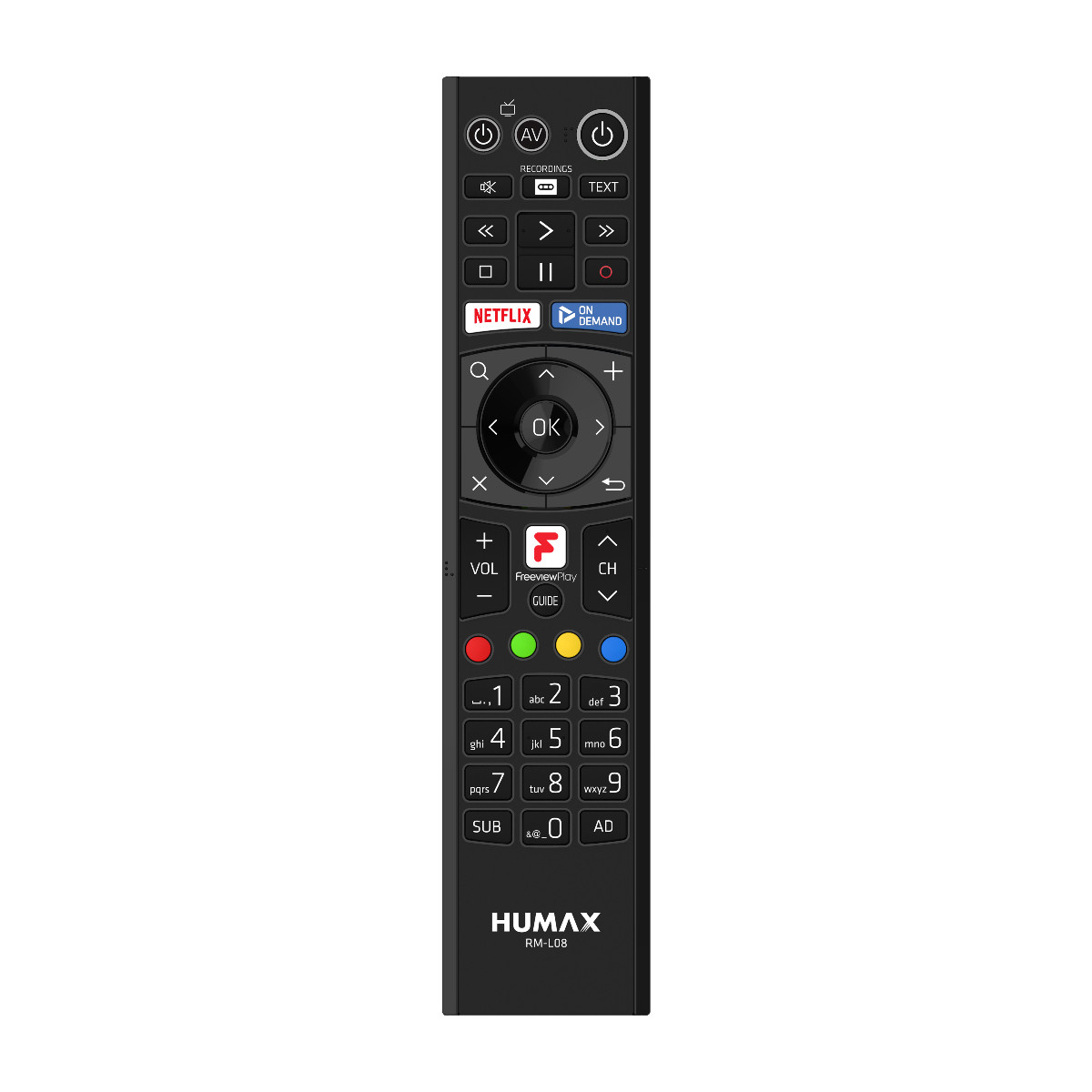 Humax RM-L08 Freeview Play Original Remote Control