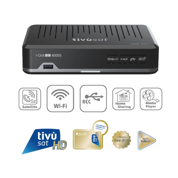 Tivusat i-CAN 4000S Official HD Italian Receiver and Card