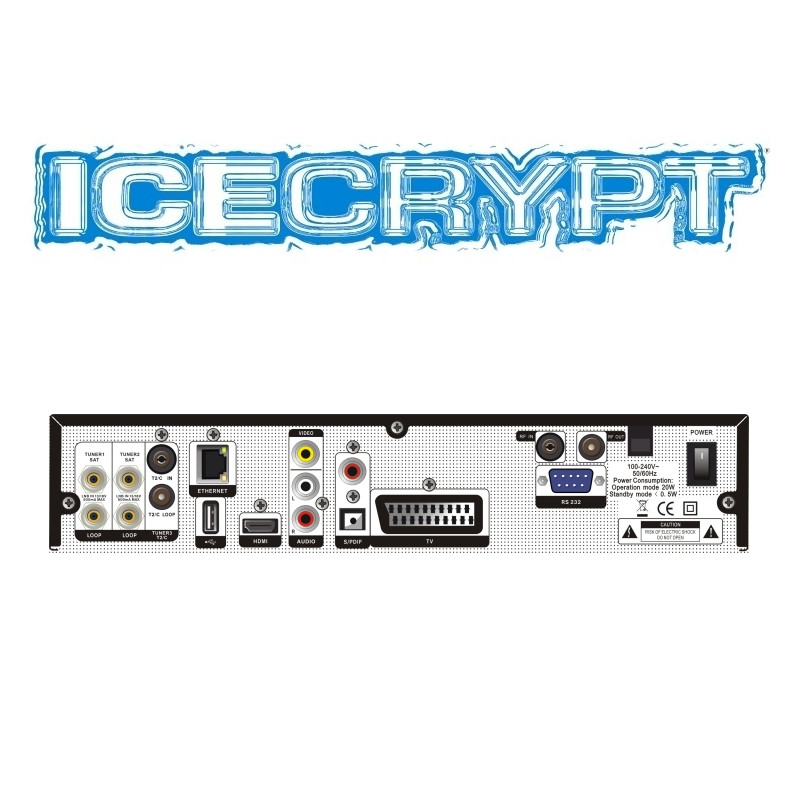 Icecrypt S3750CHD Twin Tuner HD Satellite + Terrestrial HD