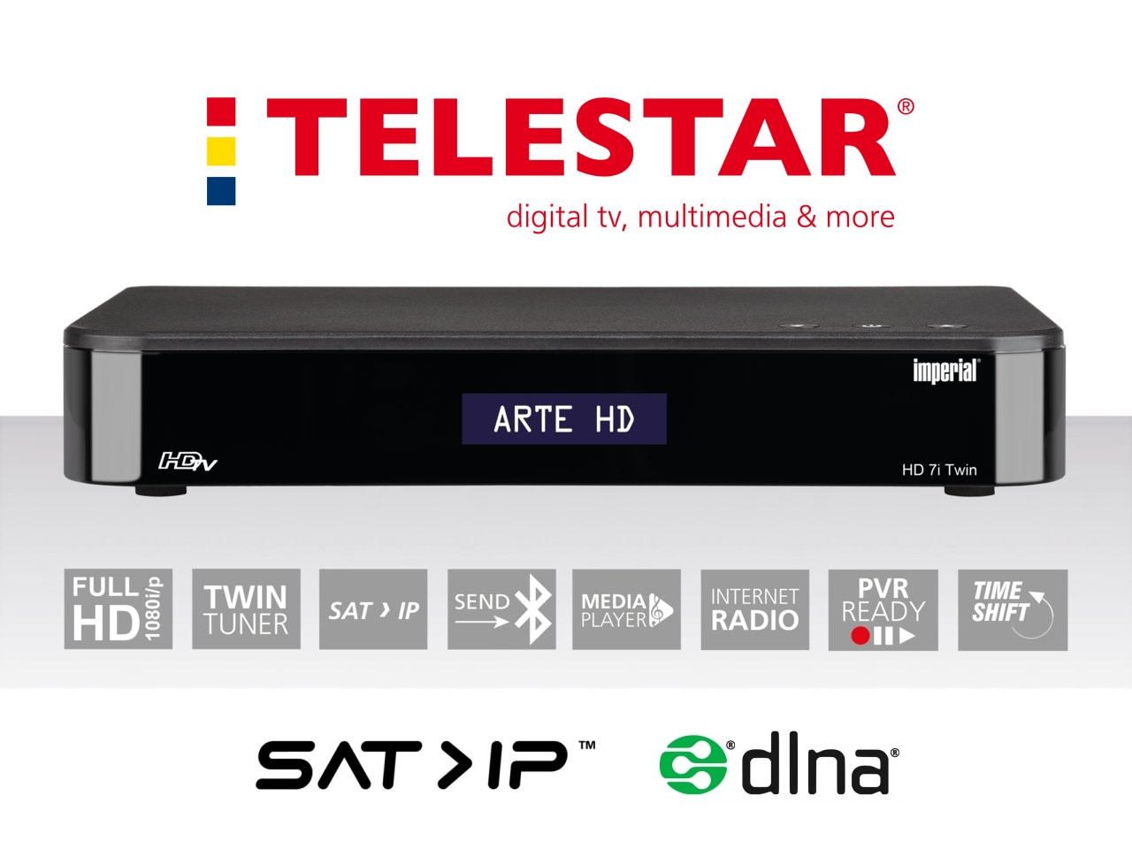 Telestar Imperial HD 7i Twin Satellite with SAT to IP Server and BT
