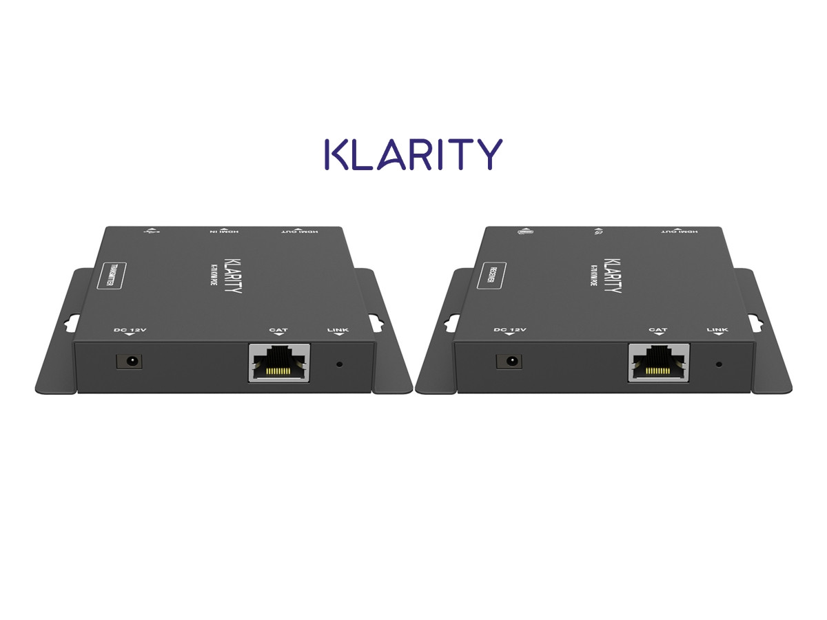 Klarity K-70 4K POE HDMI Over CAT Extender with HDMI Loop and IR
