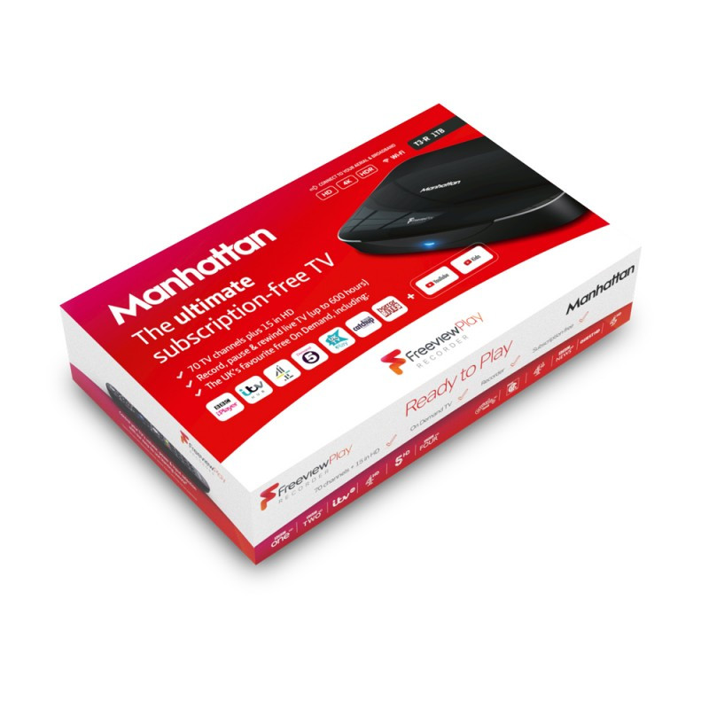 Manhattan T3-R Freeview Play 4K Smart Recorder 500GB