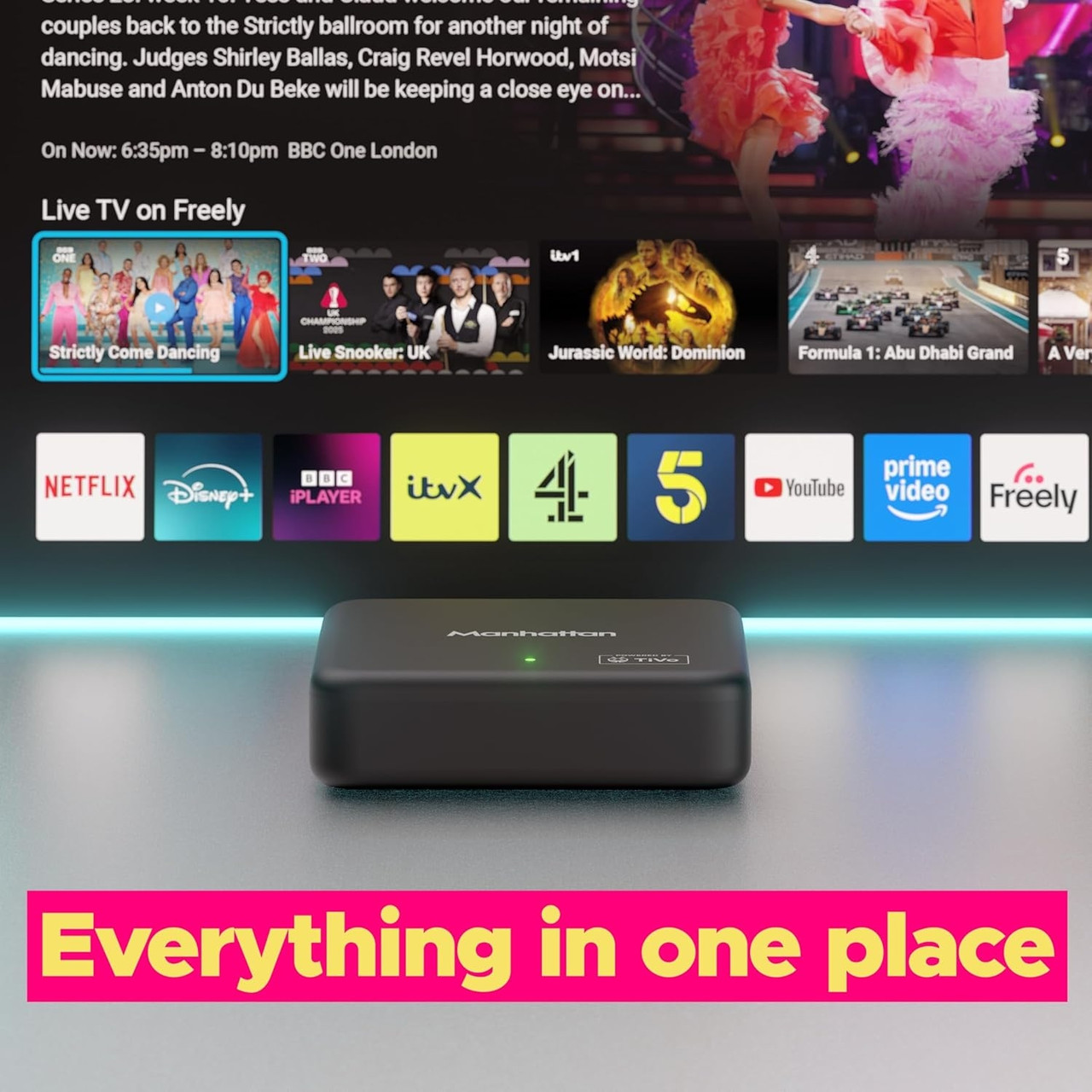 Manhattan Aero 4K TV Streamer with Freely