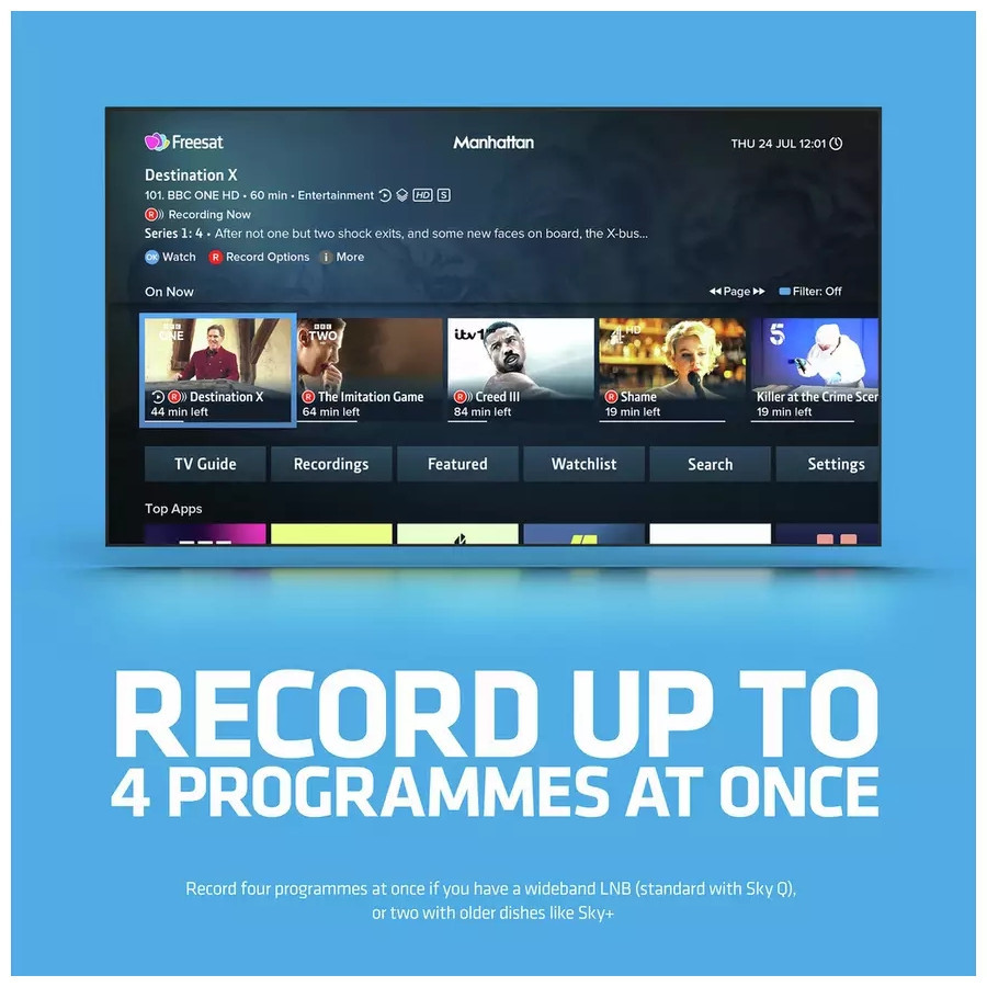 Manhattan S4-R Freesat 4K TV Recorder 1TB