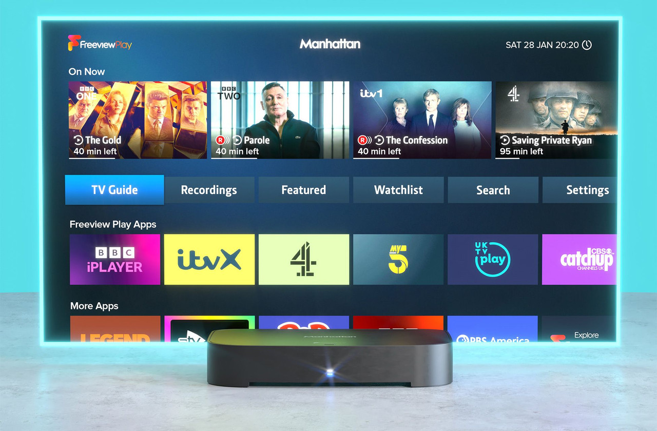 Manhattan T4-R Freeview Play 4K TV Smart Recorder 1TB
