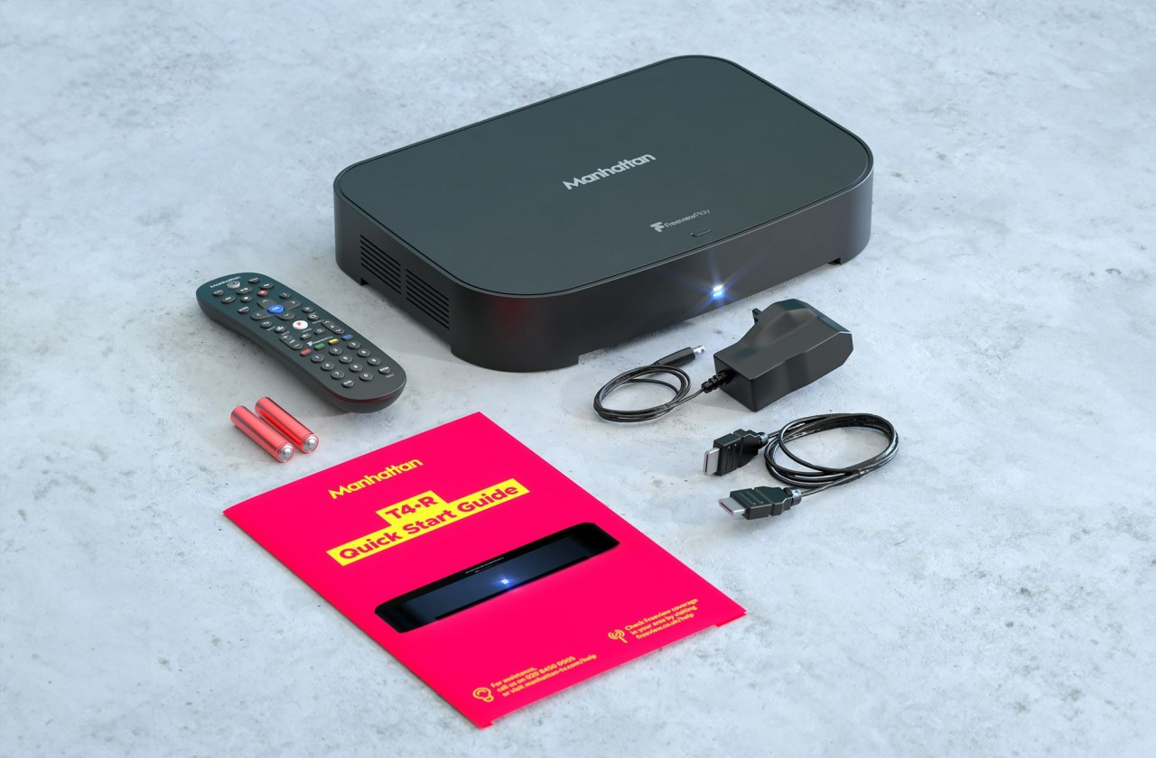 Manhattan T4-R Freeview Play 4K TV Smart Recorder 500GB