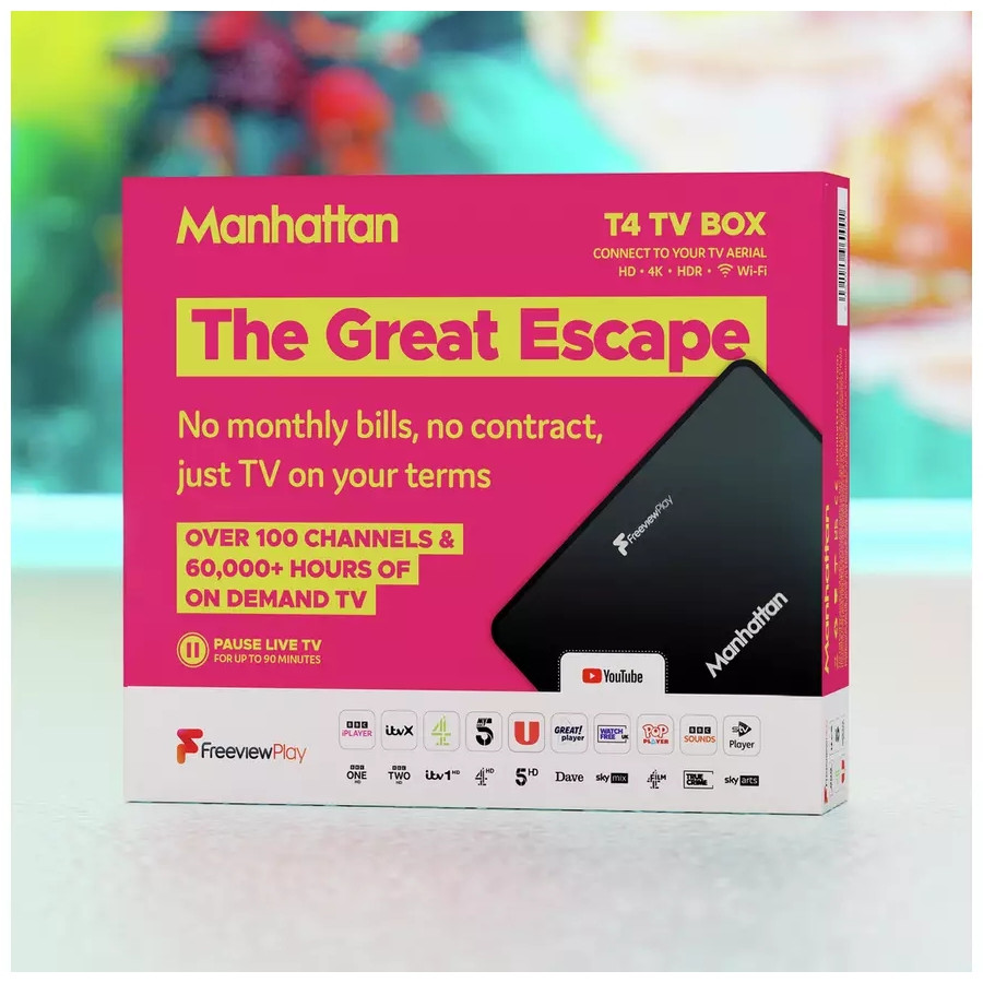 Manhattan T4 Freeview Play Smart 4K TV Box
