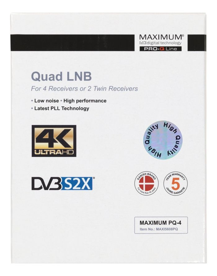 Maximum Quad Output 0.1dB Universal LNB