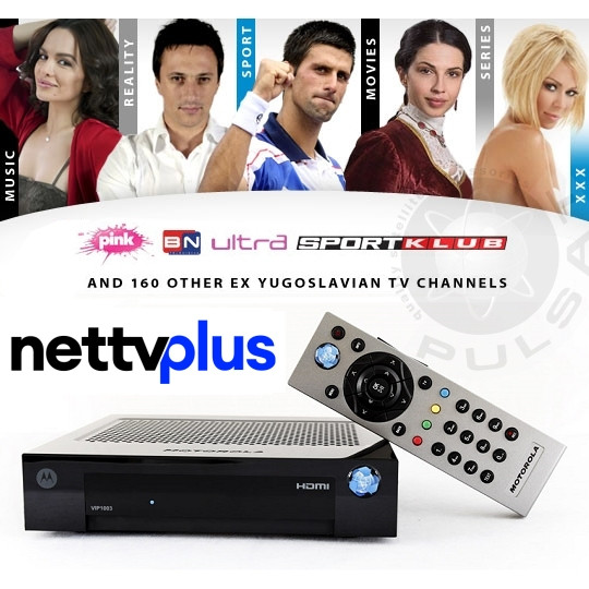 Net TV Plus Serbian Croatian TV Set Top Box and Subscription