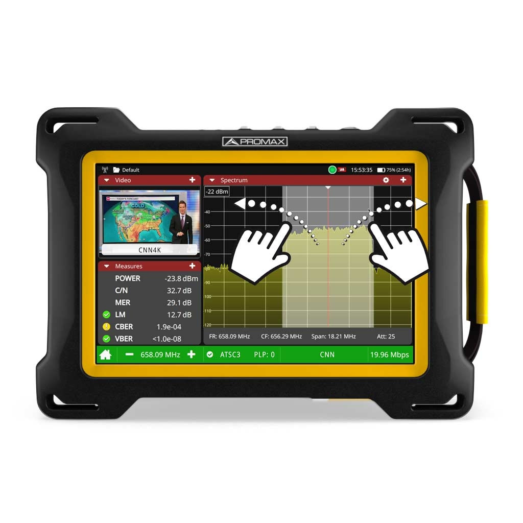 Promax ATLAS NG DVB and ATSC3.0 Universal Broadcast Analyzer