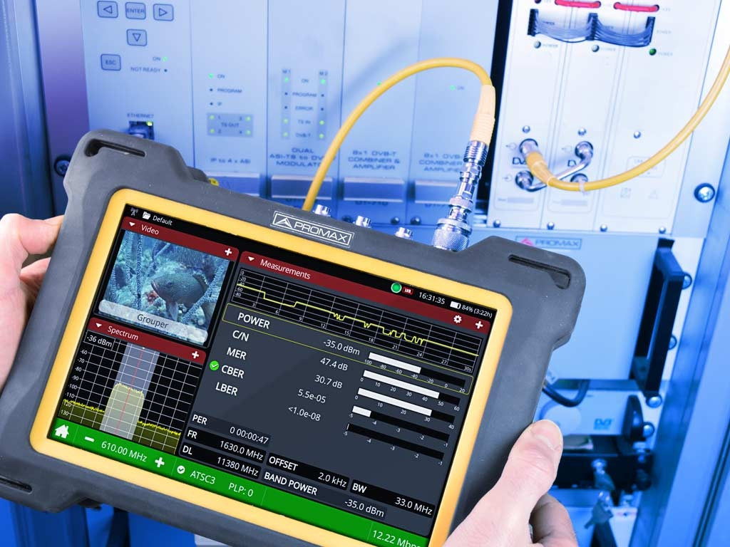 Promax ATLAS NG DVB and ATSC3.0 Universal Broadcast Analyzer
