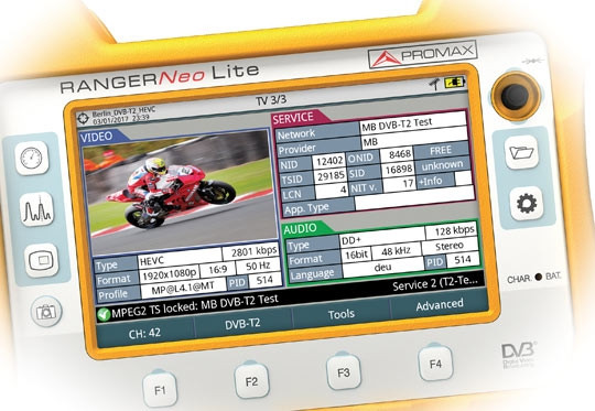 Promax Ranger Neo Lite Multi-Function Touch Screen Signal Analyser