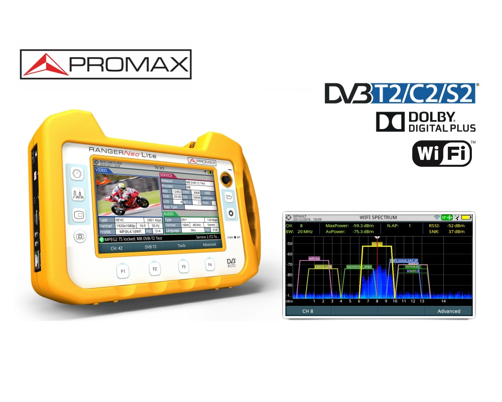 Promax Ranger Neo Lite Multi-Function Touch Screen Signal Analyser