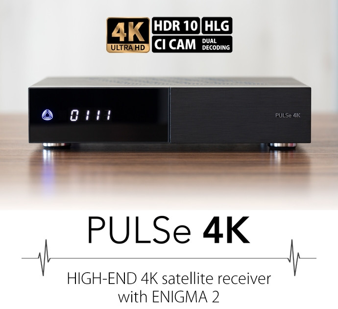 PULSe 4K UHD Twin Tuner DVB-S2X Enigma2 Linux H265 2160p PVR Ready