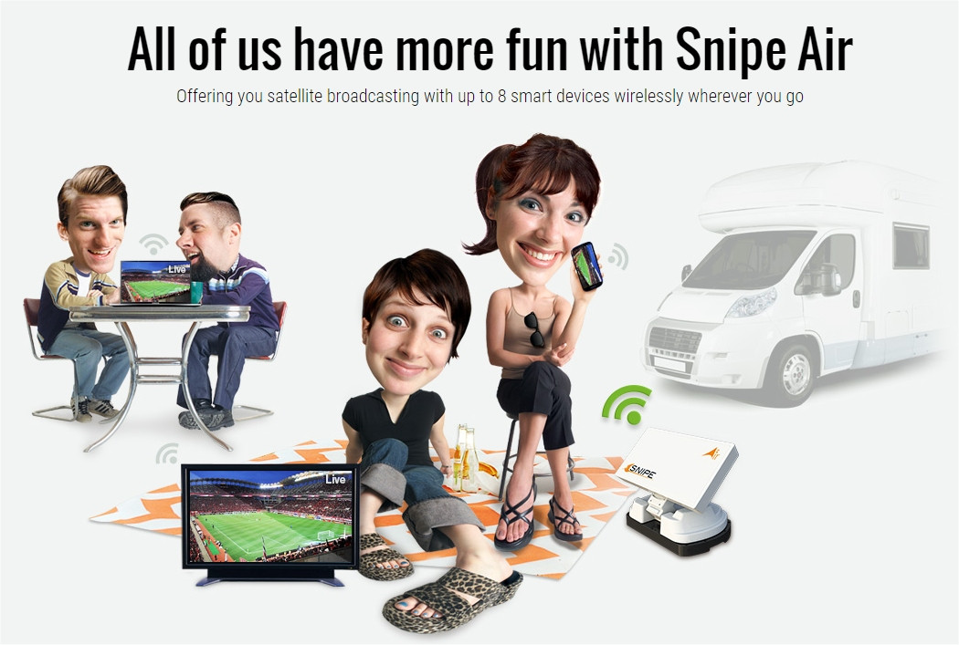 Selfsat SNIPE 2 Air SE SAT>IP Wifi Automatic Flat Satellite Antenna