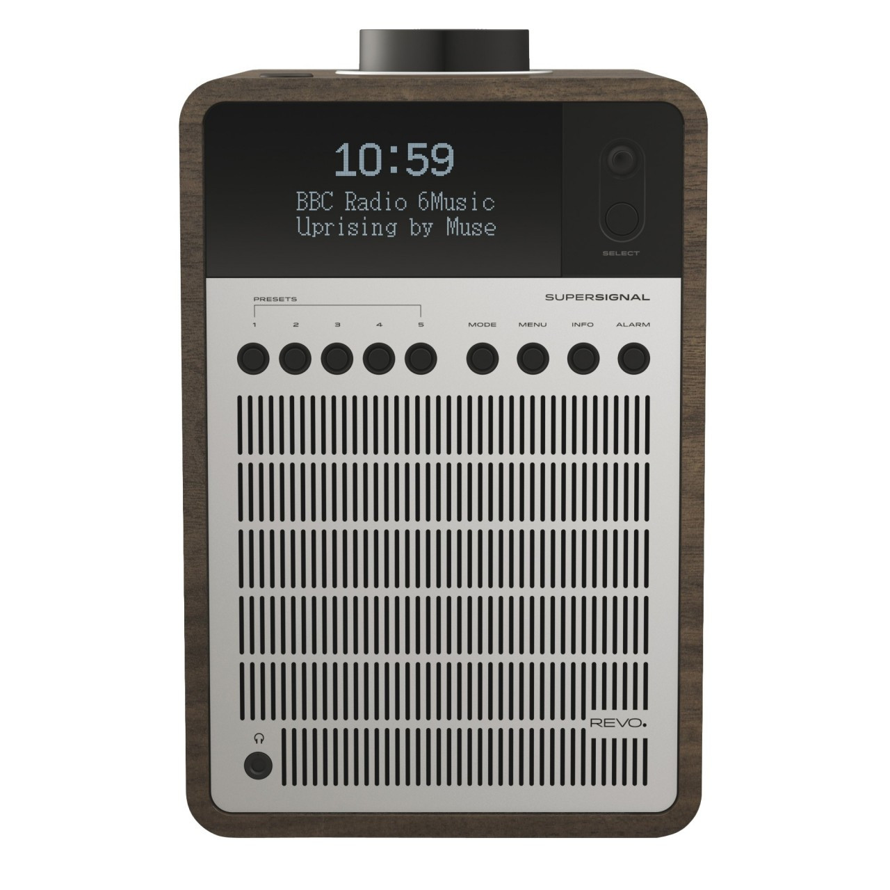 REVO SuperSignal DAB+ FM Radio with Bluetooth Walnut/Silver
