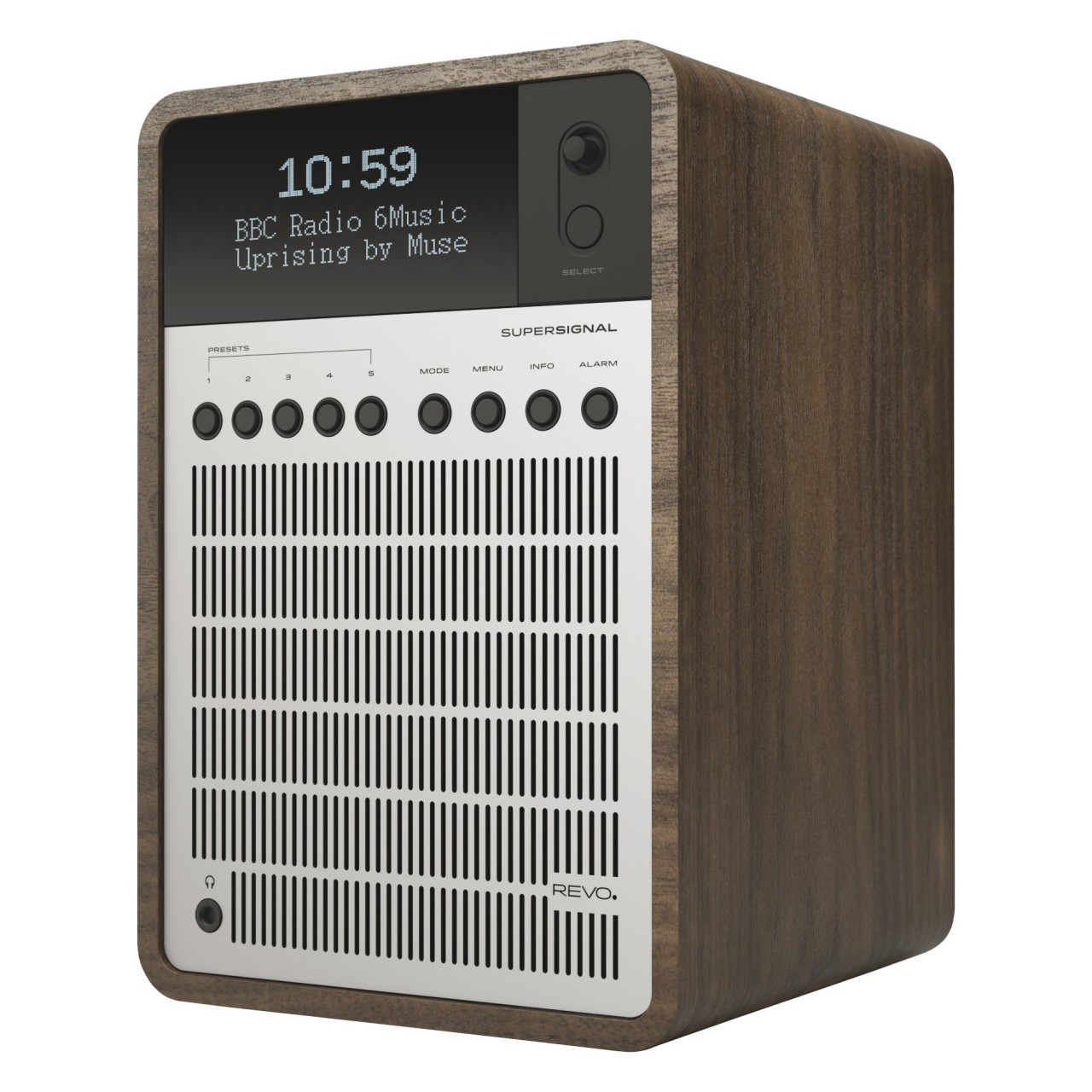 REVO SuperSignal DAB+ FM Radio with Bluetooth Walnut/Silver
