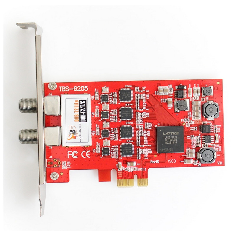 TBS6205SE DVB-T2/T/C Quad Tuner HD Terrestrial PCI Express Card