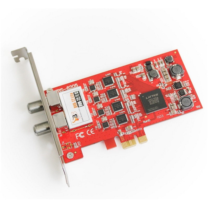 TBS6205SE DVB-T2/T/C Quad Tuner HD Terrestrial PCI Express Card