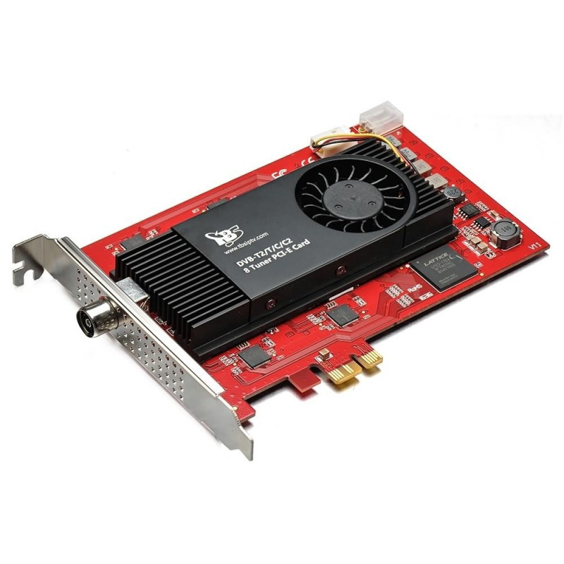 TBS6209 DVB-T2/C2/T/C/ISDB-T Octa TV Tuner PCI Express Card