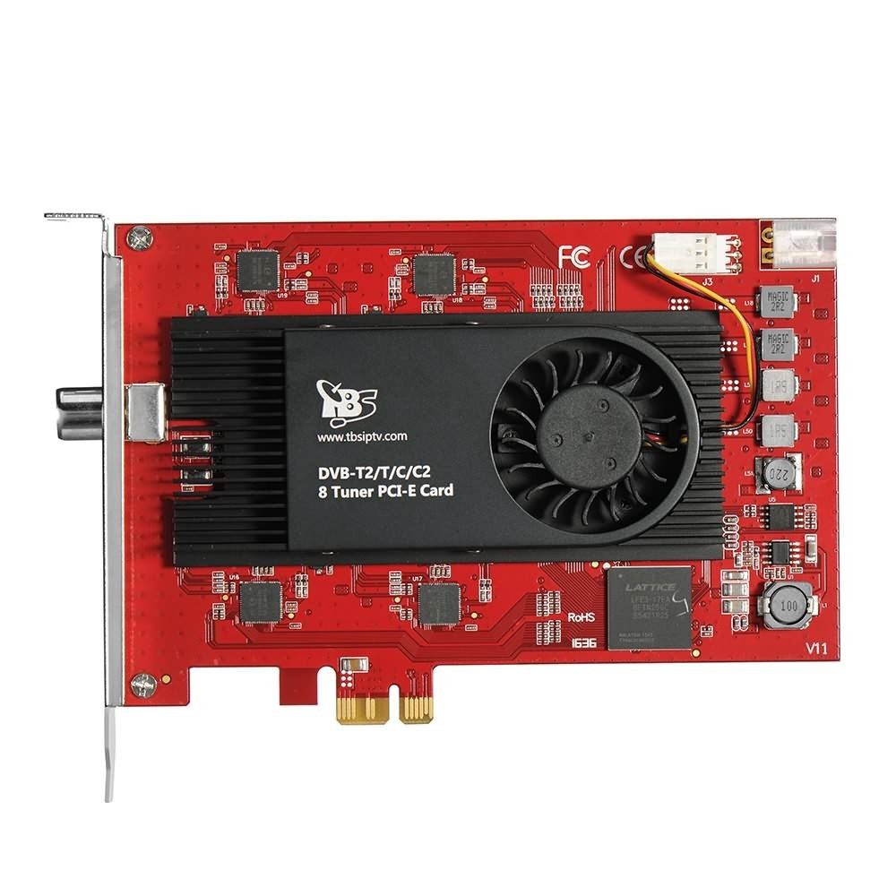 TBS6209 DVB-T2/C2/T/C/ISDB-T Octa TV Tuner PCI Express Card