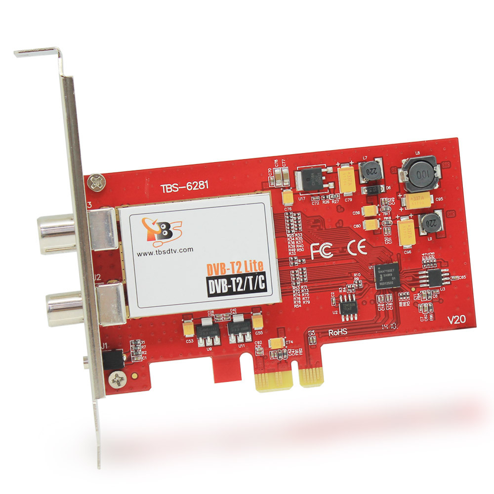 TBS6281 DVB-T2 Dual Freeview HD PCI Express Card