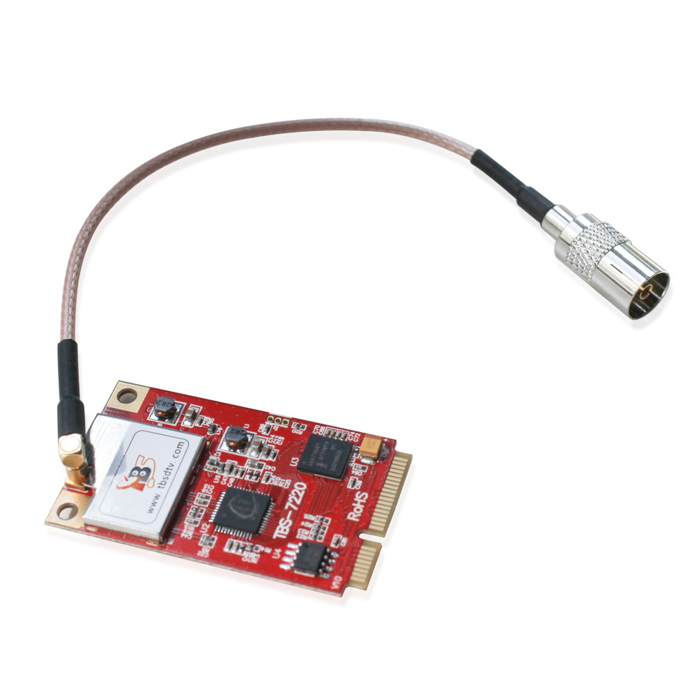 TBS7220 Digital T2 Terrestrial and Cable Mini TV Tuner PCIe Card