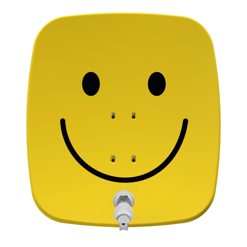Technisat SATMAN 650 PLUS 65cm Aluminium Satellite Dish Smiley Yellow