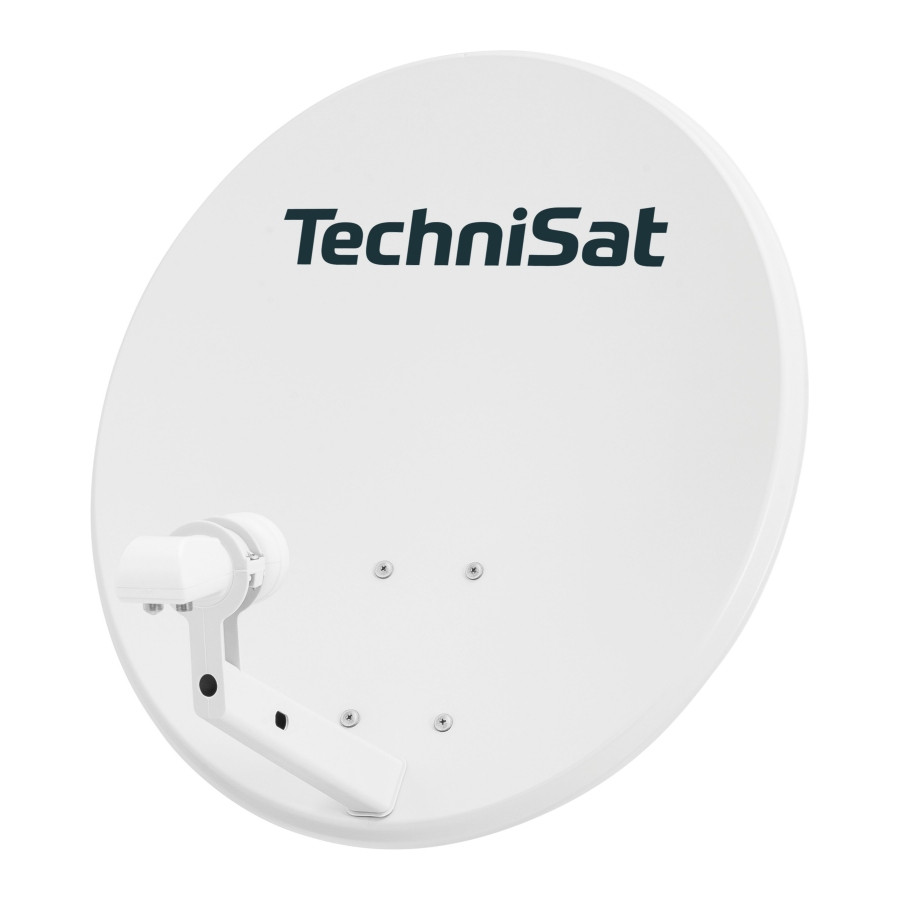 Technisat Technitenne 60cm Light Grey Dish inc Twin LNB and 20m Cable