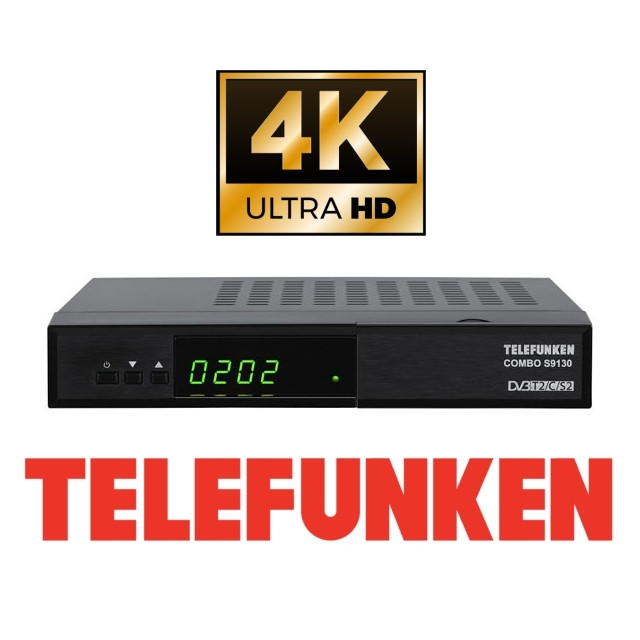 Telefunken S9130 Combo CI+ 4K UHD Digital Receiver USB PVR Ready