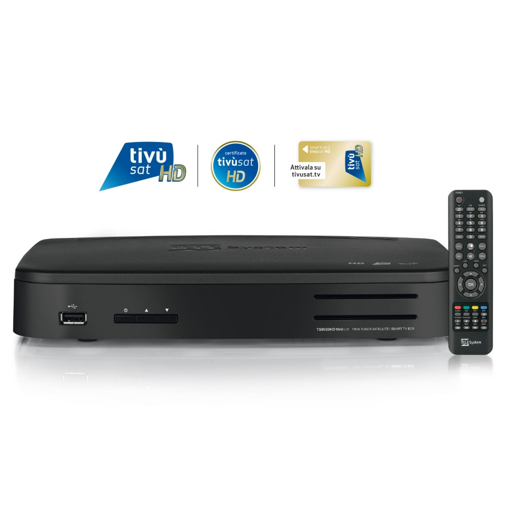 Tivusat Telesystem TS9020HD Twin Tuner HD Italian Receiver and Card