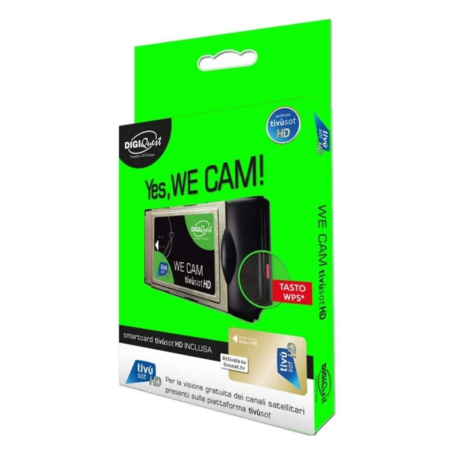 TivuSat DigiQuest Official Italian Digital HD TV WE CAM and Activated Card