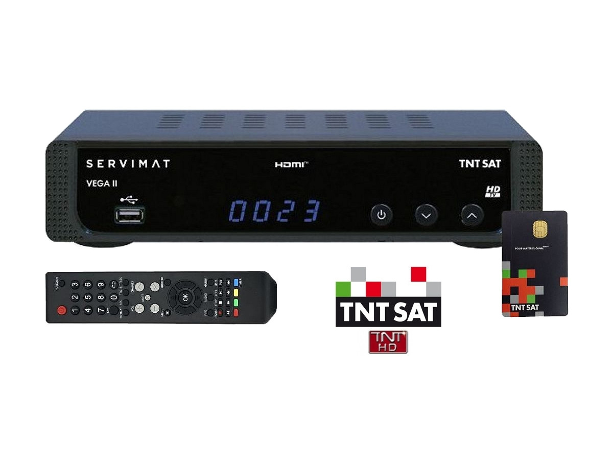 TNTSAT HD Servimat Vega II Official French Digital TV Box and Card